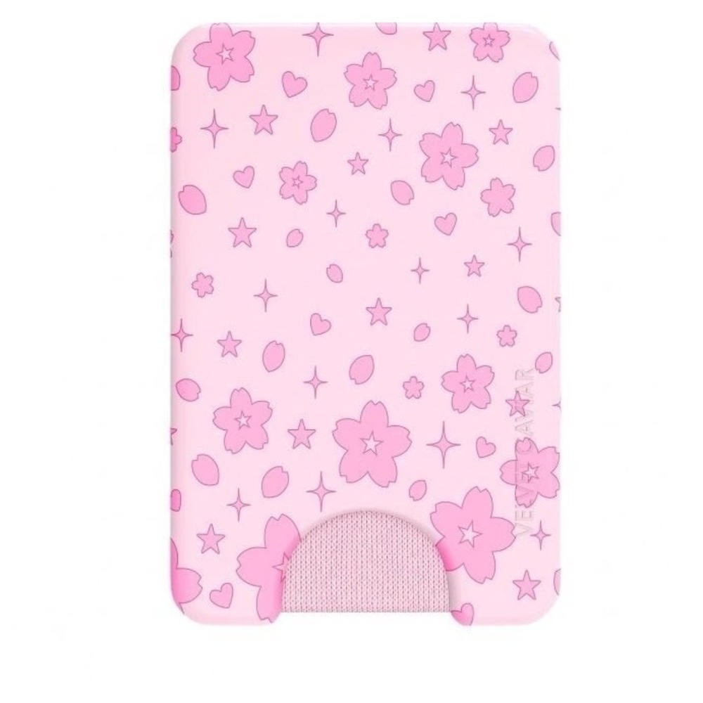 Velvet Caviar Pink Cherry Blossom MagSafe Magnetic Wallet Card Holder RFID